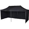 Bastionshop Tenda commerciale 2x3m rapida Stand espositivo Tenda GAZEBO Stand (nero)