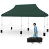 COSTWAY Gazebo Pieghevole da Giardino 3 x 6m, Gazebo Pop-up con Borsa da Trasporto, Regolabile in Altezza, per Feste (Verde)