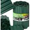 Instalguru Bordura Giardino 20 cm 9 m Profilo Prato Flessibile Separatore Aiuole Plastica Verde Resistente Intemperie Cordolo Orto Striscia Divisoria Muretto Stop