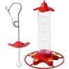 Generic Mangiatoia per uccelli da appendere, mangiatoia per colibrì, mangiatoia per colibrì a tenuta stagna, dispositivo automatico per l'alimentazione degli uccelli, decorazione da giardino per fringuelli ed