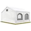 TOOLPORT Tendone per Feste Gazebo 3x4 m Bianco PE 550 N Impermeabile Protezione UV Tenda Giardino Sagre Eventi Mercati Esterno con Telaio a Pavimento