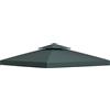 Outsunny Tetto di Ricambio per Gazebo 3x3 m a 2 Livelli da Giardino, Telo Gazebo 3x3 m Resistente all'Acqua in Tessuto Oxford 180g/㎡ e Poliestere Anti-UV con 8 Fori di Drenaggio, Grigio Antracite
