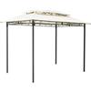 Gruppo Maruccia - Gazebo da Giardino in Ferro 3 x 2 Metri - Gazebo per Esterno Resistente con Copertura Impermeabile Anti Vento Color Ecrù