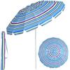 KOMFOTTEU Ombrellone da Spiaggia 220 cm, Parasole da Giardino, Parasole da Spiaggia, Pieghevole, Leggero, Ombrellone da Balcone per Esterni con Borsa per il Trasporto, senza Base (Blu)