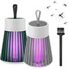 Gienslru Helve Buzz Antizanzare, Helvebuzz Per Zanzare, Trappola per Zanzare UV con Luce LED, Impermeabile IPX5 per Interno ed Esterno, con Gancio e Spazzola per Pulizia (Verde+Grigio)