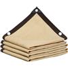 CAKERS Rete Parasole Per Esterni Con Occhielli | Copertura Parasole Resistente | Rete Ombreggiante All'80% Per Pergola Da Giardino, Prato, Piante, Patio,Sabbia,4x4 M (13,1x13,1 Piedi)