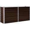 vidaXL Letto Rialzato da Giardino Rettangolare Alto Elegante Staffe Supporto Terrazzo Letto di Coltura Rialzato Marrone 160x40x77cm Acciaio Zincato