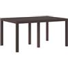 vidaXL Mesa da Giardino Marrone 150x100x73 cm in Polirattan