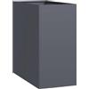 vidaXL Fioriera Antracite 40x80x80 cm in Acciaio, Vaso per Piante, Supporto per Piante, Letto rialzato, Supporto per fioriera, Vassoio per Piante