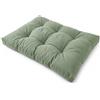 POKAR Cuscino-sedile Imbottito 120x80x12cm per Divano da Giardino, fodere asportabile e lavabile, per Bancali, comoda Seduta per Interno ed Esterno, DYI - fai da te, senza Pallet, verde