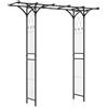 COSTWAY Pergolato a Arco da Giardino, Pergola da Esterno Decorativa in Metallo per Piante Rampicanti, Arco da Esterno per Feste, Matrimonio (Nero, Modello 3)