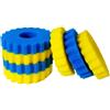 kychenBase CPF-15000 / CPA-15000 / GPF-15000 Spugne Filtro Laghetto - Ricambio Materiale Filtrante, Spugne in Schiuma Filtrante per Laghetto (3 x Blu Grossolana, 4 x Gialla Fine, Ø 260 mm)