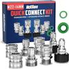 McKillans® Kit di collegamento rapido per idropulitrice M22-14 mm, M22-14 mm a 3/8 maschio femmina, kit di scollegamento rapido per idropulitrice (acciaio inossidabile)