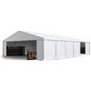 TOOLPORT Tendone deposito 8x12 m PVC 750 N bianco tenda capannone telaio perimetrale e rinforzo del tetto