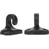 T-TENDA - Ganci a Pavimento per Tenda da Sole a Caduta, Coppia di Ganci ad Uncino per Agganciare la Tenda sulla Ringhiera o al Pavimento, in PVC, Made in Italy, Colore Nero