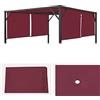 Mendler Teli di ricambio copertura tetto per gazebo Baia poliestere 4x4m bordeaux
