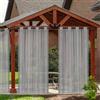 RCLONGEU Tende da Esterno 2 Panelli Tende da Sole con Anelli Tende Termiche Isolanti Antivento Trasparenti Tenda Decorativa per Gazebo Balcone Giardino Cortile (2x132*213CM,Grigio Chiaro)