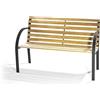 VERDELOOK Panchina a 2 posti da Giardino New York in Legno, 120x62 Altezza 82 cm, Naturale