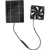 Folanda Ventilatore Alimentato a Pannello Solare, 6V 2W 3,15 Pollici Mini Ventilatore di Scarico Ad Energia Solare per Serra, Cucce per Cani, Pollai, Capannoni, Case per Animali Domestici