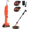 Generico Motozappa Elettrica, 24V Zappatrice Elettrica Zappa Scavo Giardino Per Erbacce Con 2 * 1500Mah Batteria Ricaricabile e Manico da 1,3m, Doppio Interruttore Per Giardino Orto Domestico