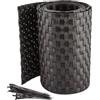 PINTO FERRAMENTA E-COMMERCE Pinto FERRAMENTA Striscia Frangivento Frangisole Rattan Schermatura Privacy Balcone Ringhiera Cancelli Terrazzi Pannelli Recinzioni Esterno PVC h19cm x 2.0mt Fascette Omaggio (1, Testa di Moro)