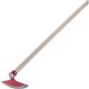 KADAX Hoe Testa di Metallo, Zappa da Giardino con Stelo in Legno, Zappa per Rimuovere Erba, Zappa di Erba, Accessori da Giardino per diserbo (semicircolare, Larghezza: 18 cm, Rosso)