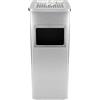 HUOLE Pattumiera in acciaio inox cestino pattumiera a pedale contenitore rifiuti, Pattumiera in Acciaio Inox con Portacenere per Esterni, Posacenere da Pavimento-30 * 24 * 60 cm 48 L-Argento (1 PZ)