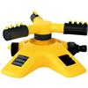 Wcybym Irrigatore da giardino con rotazione regolabile a 360 gradi, irrigatore da giardino, strumento di irrigazione per esterni, testa rotante a 360°, spruzzo ad ampia copertura, giallo, 1 pezzo, per prato