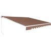 COSTWAY Tenda da Sole per Esterno, Tenda da Sole a Bracci Estensibili con Telaio in Alluminio, Tettuccio Resistente al Sole e Impermeabile e Manovella (3 x 2,5 M, Marrone)