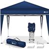 tillvex Gazebo 3x3m impermeabile | Gazebo pieghevole pop-up regolabile in altezza | Tenda da giardino protezione UV 50+ | Tenda Padiglione con borsa (Blu)