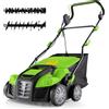 COSTWAY 2 in 1 Scarificatore Elettrico, 40 cm, 2000W, 3500rpm, Erbicida Pieghevole con Sacca di Raccolta da 55L, Regolazione Profondità 5 Livelli, Adatto Prato 800 ㎡ (Verde)