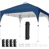 Yaheetech Gazebo da Giardino 3 x 3 M Impermeabile Pieghevole Tendone in Ferro e Tela Oxford con Paletti/Corde per Spiaggia/Uso Commerciale/Patio/Campagna/Veranda Navy Blu