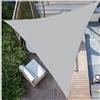 ZHJSHOU Vela Ombreggiante Triangolare 1x1x1m con Anelli D - Tenda da Sole Impermeabile per Esterni, Protezione UV 95% per Terrazza/Piscina (Include Corde)