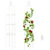 Derefine Traliccio Obelisco Da Giardino Per Piante Rampicanti All'aperto,Supporto Per Piante In Vaso Da Interno Esterno,Traliccio Da Giardino Per Piante In Vaso Fiori Vite Vegetale Interni(bianco 95 cm)