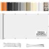 WEALSFUN Paravento per Balcone, Recinzione Copertura per Protezione Privacy Balcone per Balcone Giardino terrazza con Occhielli Corde e Fascetta Impermeabile Anti-UV con Fascette, 50 X 100CM Bianco