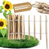 BOGATECO Recinzione Giardino Esterno di Legno | Pannelli 500 cm di Lunghezza e 50 cm di Altezza | Staccionata Distanza tra Le Rotaie 4-5 CM | Perfetto Come Recinzione per Giardini e Laghetti