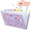 Generic Organizzatore di file espandibile con 8-12 tasche, cartelle portadocumenti a fisarmonica con etichette, organizer portatile per ricevute e fatture di documenti cartacei, forniture per ufficio per la