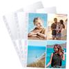 Yuiturt 30 buste trasparenti formato A4, formato A4, per 2/3/4, buste trasparenti per cartoline con 4 scomparti (105 x 154 mm) Top Loading, pagine di ricarica per carte da collezione, foto di famiglia