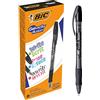 BIC Gel-ocity Illusion Penne Gel Cancellabili Punta Media (0,7 mm) - Nere, Scatola Da 12
