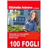 NIKOFFICE CARTA ADESIVA BIANCA A4 PER STAMPANTI INK JET FOTOCOPIATRICI LASER 100 FOGLI