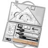 Generico Kit di disegno - Strumenti di redazione professionale, set di geometria | Architecture Disegna forniture con bussola e protrattore, sovrani metallici per redazione accurata, kit di geometria a 16