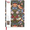 Museums & Galleries Agenda da scrivania 2026, formato A5, visualizzazione settimanale, Museo V&A, design ladro di fragole, William Morris & Friends
