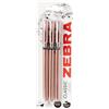 Zebra Pen ZEBRA Classic - Penna a sfera con inchiostro nero, confezione da 3, Multicolore