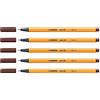 Stabilo - Set di 5 stylo-feutres Point 88 Punta fine 0,4 mm marrone