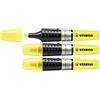 STABILO Lot de 3 Surligneurs LUMINATOR Niveau d'encre Visible Pte Biseautée Jaune