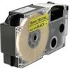 vhbw Cassetta nastro compatibile con Casio KL-C500, KL-8200, KL-8100, KL-820, KL-780 etichettatrice 8m x 18 mm nero su giallo, pet+ RESIN