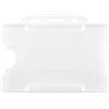 CKB Ltd® 50x Clear Single Sided RIGID. Cancella singolo Sided scorrere rigido supporti aperti Faced scheda ID Badge ORIZZONTALE / PAESAGGIO identità plastica Passo Protector - Contiene dimensioni di una carta di credito 86 millimetri 54 millimetri CR80. …
