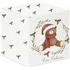 Social Crazy Scatole Portaconfetti cubetto per cerimonie Personalizzate - Orsetto Natalizio - Scatoline Bomboniere battesimo, compleanno, porta bomboniere personalizzato MADE IN ITALY (Pz 10)