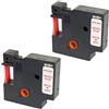 PRESTIGE CARTRIDGE 2x Nastro per Etichette compatibile per Dymo 45015 S0720550 Rosso su Bianco 12mm x 7m per DYMO LabelManager 160 210D 220P 260P 280 360D 420P 500TS PnP MobileLabeler LabelPoint LabelWriter 450 Duo