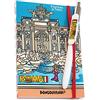 DONSOUVENIR TACCUINO ROMA E PENNA. MODELLO: FONTANA DI TREVI E COLOSSEO